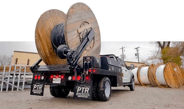 Trucking , How to load reels of Fiber Optic Wire on a flatbed