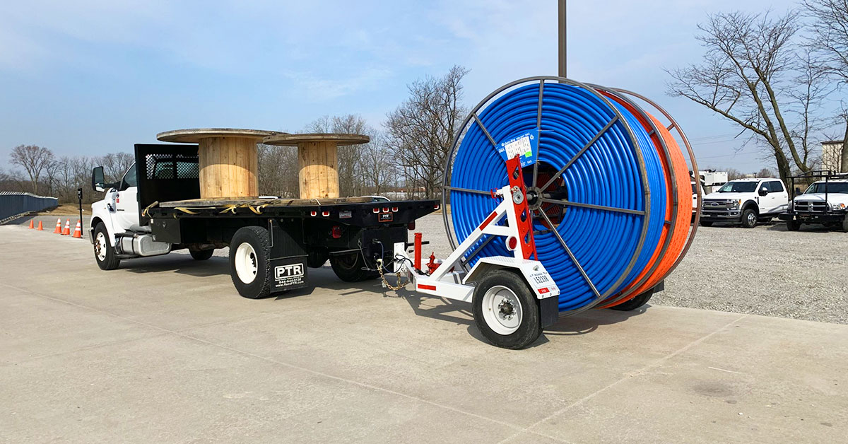 Trucking , How to load reels of Fiber Optic Wire on a flatbed