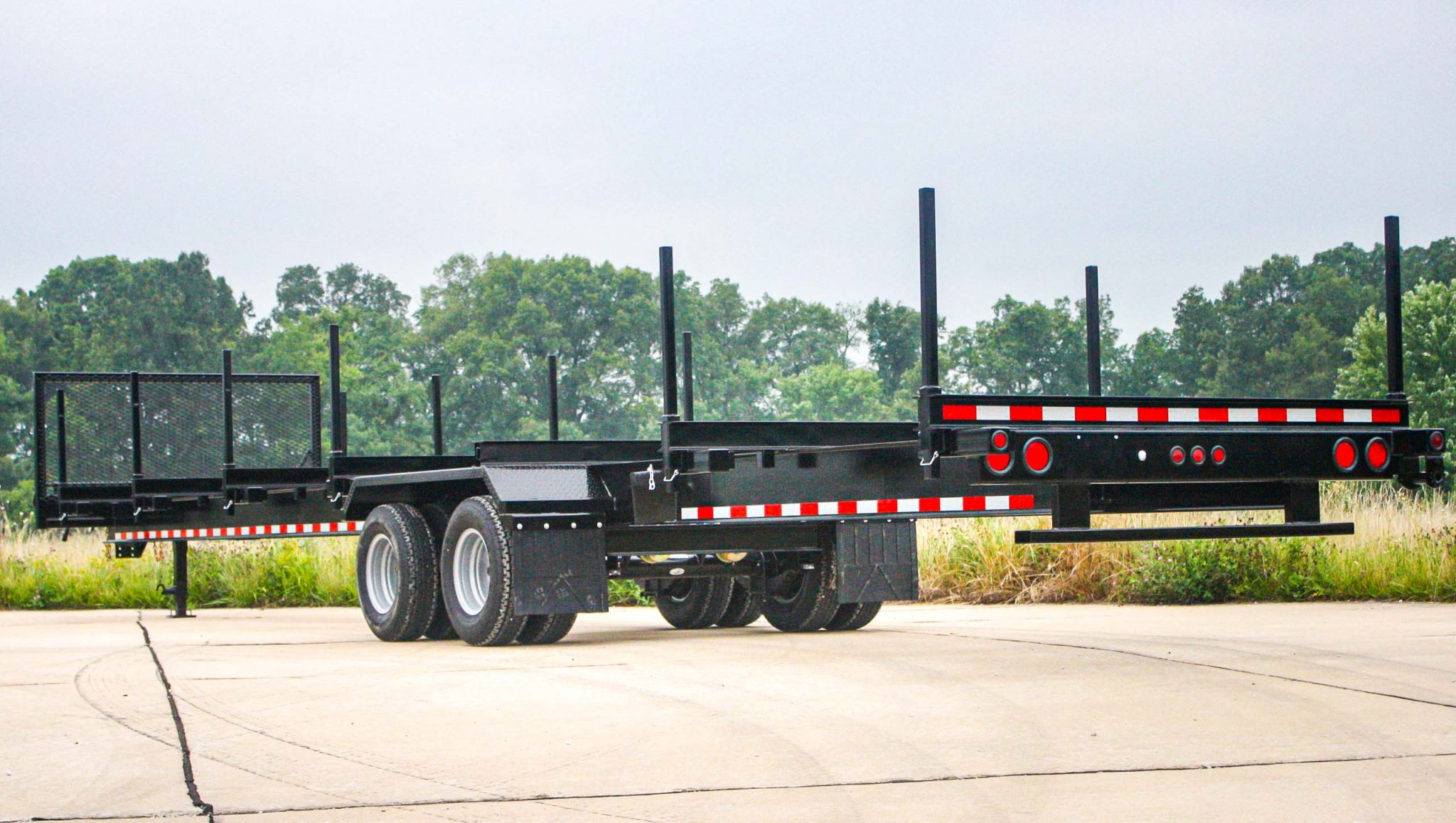straight gas pipe trailer